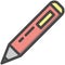 Pen or pencil stationery vector icon flat design