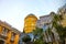 Pena Palace in Sintra, Lisbon, Portugal. Famous landmark. Most beautiful castles in Europe