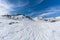 Penalara Natural Park winter scene. `Circo Glaciar` Cirque glacier covered with snow. Madrid Community, Spain