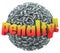 Penalty 3d Word Excalmation Point Mark Ball Punishment Fine