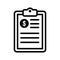 Penalty document icon vector. audit illustration sign. certificate symbol.