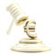 Penalty and fine illustration as gavel