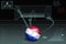 Penalty kick infographic with Netherlands soccer ball
