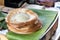 Penang famous apom manis, Served on banana leaf