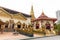 PENANG, MALAYSIA, February 15, 2020: Wat Chaiya Mangalaram with popular reclining sleeping Buddha is popular tourism destination