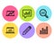 Pencil, Analytical chat and Data analysis icons set. Online statistics, Sales diagram and Graph chart signs. Vector