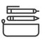 Pencil case line icon