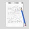 Pencil drawing nature landscape outline vector