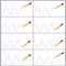 Pencil drawing sinusoid animation sprite sheet isolated on white background