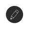 Pencil Edit circle icon. Vector isolated round button illustration