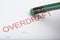 Pencil Erasing the Word `Overdraft` on Paper