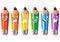 Pencil face expression cartoon character set