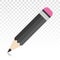 Pencil flat vector colour icon for apps or websites