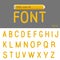 Pencil Font vector. Creative type design. Educatio