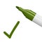 pencil with green check mark