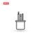 Pencil holder icon vector design isolated 3