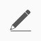 Pencil icon, write, pen, plot, trace, describe