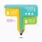 Pencil Infographic Design Minimal style template.