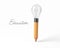 Pencil and light bulb with clipping path 3D illustration concept. 3D rendering