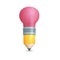 Pencil with Light Bulb Shaped Eraser