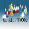 Pencil lightbulb 3d and design word EDUCATION