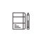 Pencil and Notebook, Stationary Vector Icon, Pixel perfect Eps10. Office Symbol