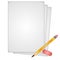 Pencil Paper Eraser Clip Art