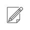 Pencil and paper line icon