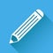 Pencil pictogram icon. Simple flat illustration for business, ma