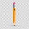Pencil. Realistic 3d pencil icon. Vector