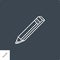 Pencil Related Vector Line Icon