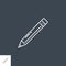 Pencil Related Vector Line Icon