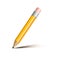 Pencil with shadow icon isolated