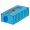 Pencil sharpener icon. Vector illustration of a pencil sharpener.