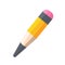 Pencil. Small, sharpened pencil. Vector illustration isolated on white background.