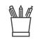 Pencil Stand Line Icon