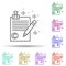 Pencil text copywriting multi color icon. Simple thin line, outline vector of copywriting icons for ui and ux, website or mobile