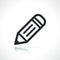 Pencil thin line icon isolated