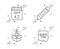 Pencil, Vocabulary and Startup icons set. Quick tips sign. Edit data, Book, Innovation. Helpful tricks. Vector
