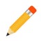 Pencil write icon isolated on the white background