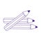 Pencils color draw art icon design white background line style