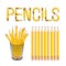 Pencils, Desk Organizer, Decorative Title
