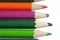 Pencils of different colors compared