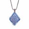 Pendant blue with crystals on a white background