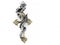 Pendant Cross with the Dragon - Chinese Dragon - Stainless Steel