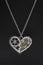 Pendant heart in steampunk style  on black