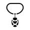 pendant jewelry glyph icon vector illustration