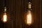 Pendant lamps with light bulbs