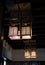 Pendant light at The Hill House, Scotland UK, designed in British Art Nouveau Modern Style by Charles Rennie Mackintosh.