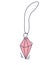 Pendant with a pink stone. Magic amulet with a crystal boho style. Pendulum made of stone on a chain for fortune telling and